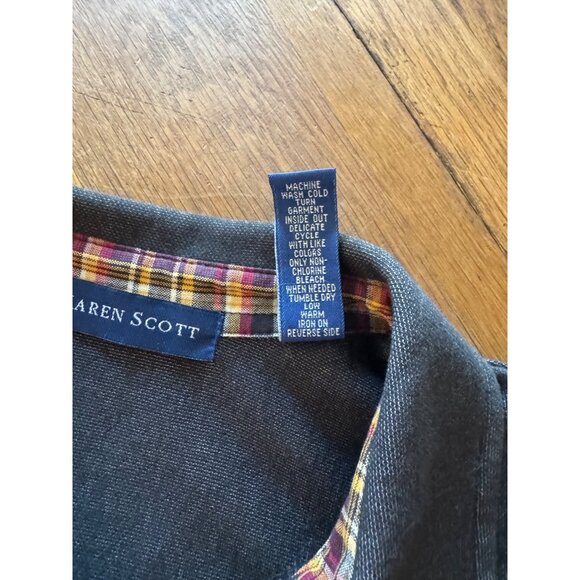 Karen Scott Women’s Shirt L Appliqué Butterflies Grapes Knit Cardigan - Picture 4 of 8